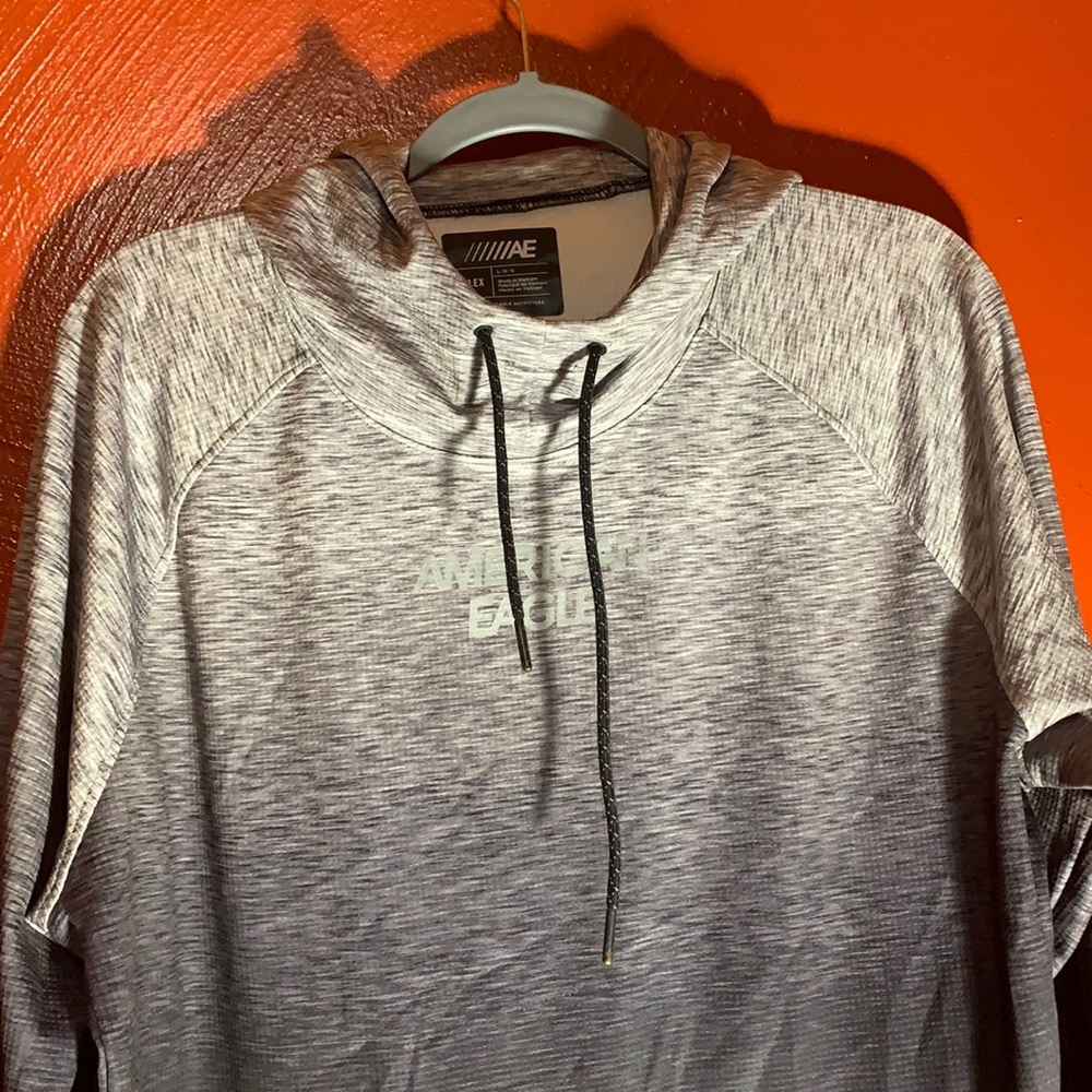 Gray American eagle Hoodie, Size Large